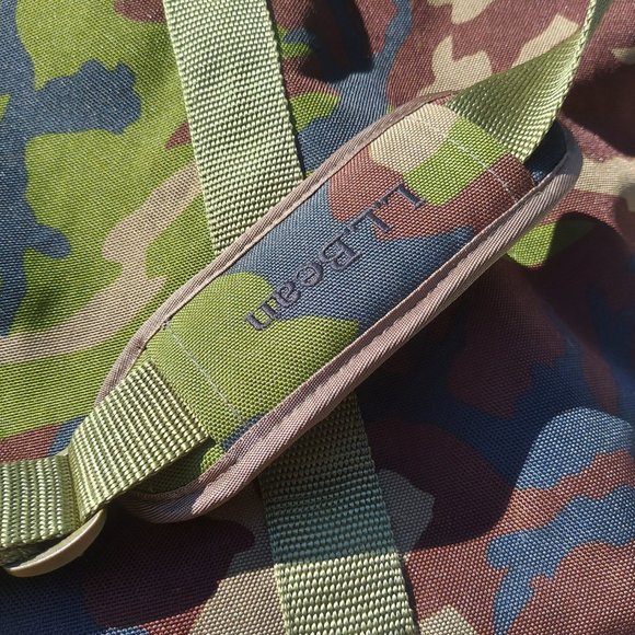 LL Bean Camo Adventure Large Duffle Bag Hunting Weekender Vacation Getaway Tote - Picture 12 of 14